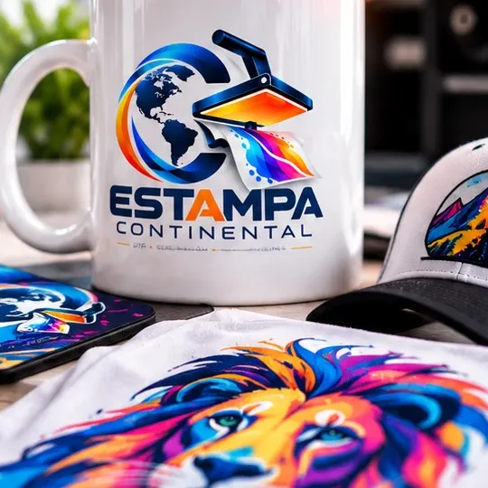 Taza, gorra, mousepad y camiseta sublimados con colores vivos